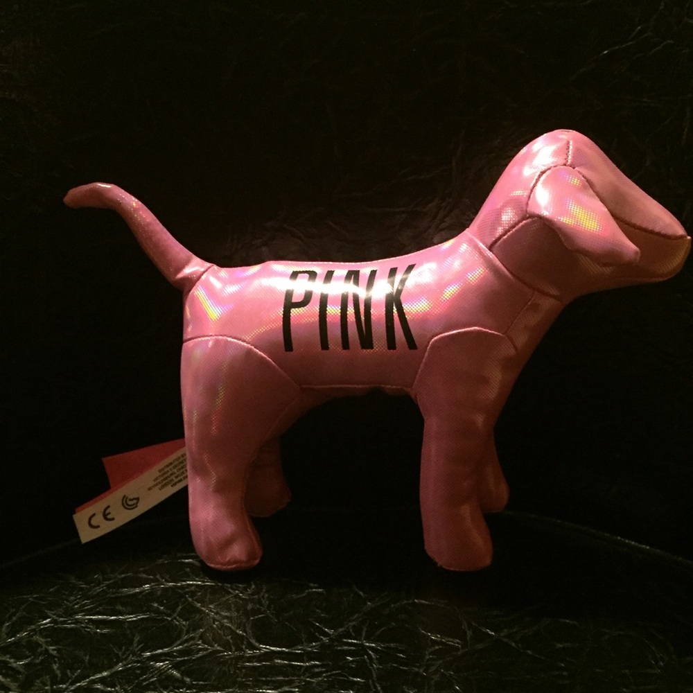 PINK Victoria Secret holographic and pink dog